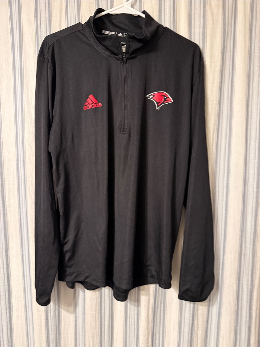 adidas Men’s Black Quarter-Zip Pullover